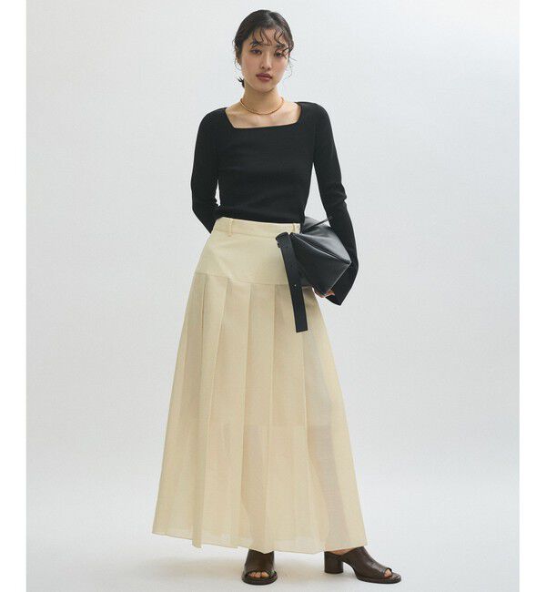 ADAM ET ROPE'「シアーオーガンジープリーツスカート」|スカート|生成サブ