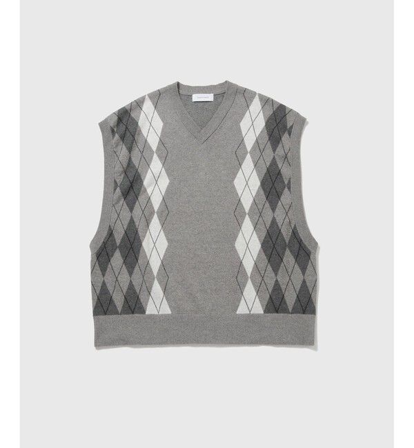 ADAM ET ROPE'「アーガイルニット ベスト / ロングシーズン着用可能」|ベスト・ジレ|