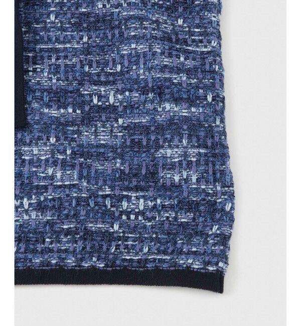 ADAM ET ROPE'「【WEB限定】ツイードライク ボクシーシルエット スキッパー ニット / ユニセックス」|ニット・セーター|