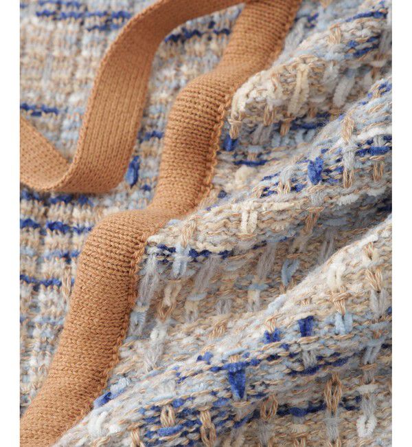 ADAM ET ROPE'「【WEB限定】ツイードライク ボクシーシルエット スキッパー ニット / ユニセックス」|ニット・セーター|