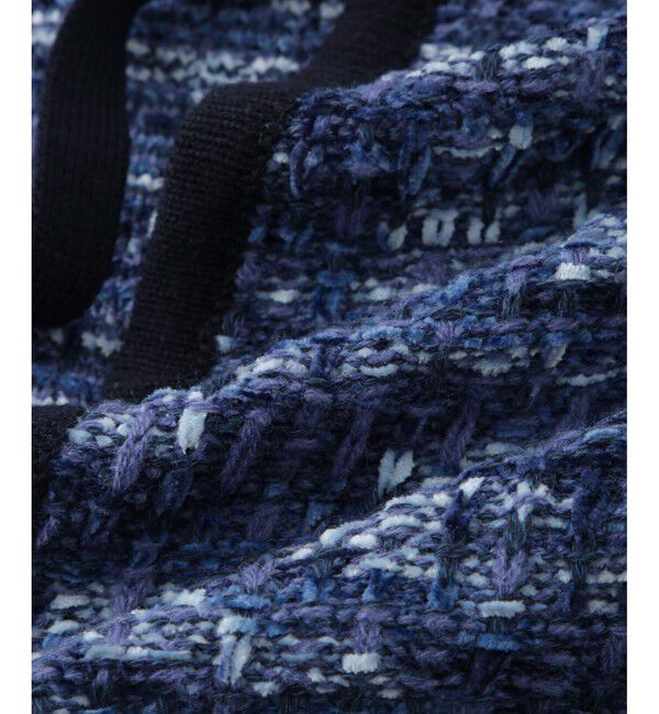 ADAM ET ROPE'「【WEB限定】ツイードライク ボクシーシルエット スキッパー ニット / ユニセックス」|ニット・セーター|