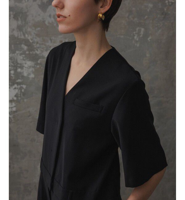 ADAM ET ROPE'「【EMOELLE】ハーフスリーブVネックオールインワン」|オールインワン|