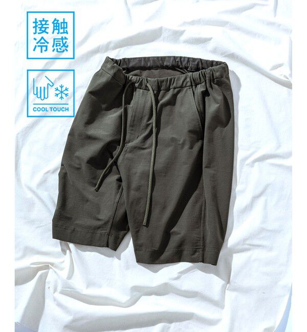 ADAM ET ROPE'「接触冷感【MINUS】ショートパンツ」|チノ|グリーンサブ(35)