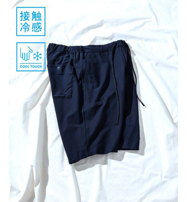 ADAM ET ROPE'「接触冷感【MINUS】ショートパンツ」|チノ|ネイビー(40)