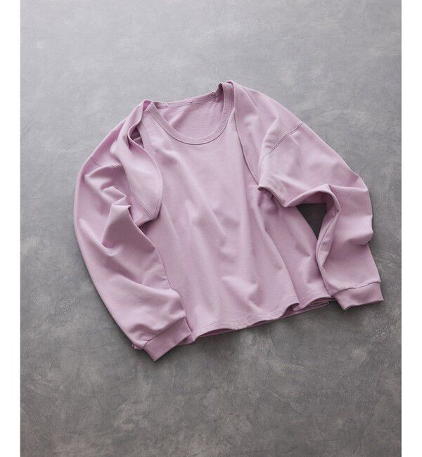 ADAM ET ROPE'「カスタマイズスリーブミニ裏毛トップス」|Tシャツ・カットソー|