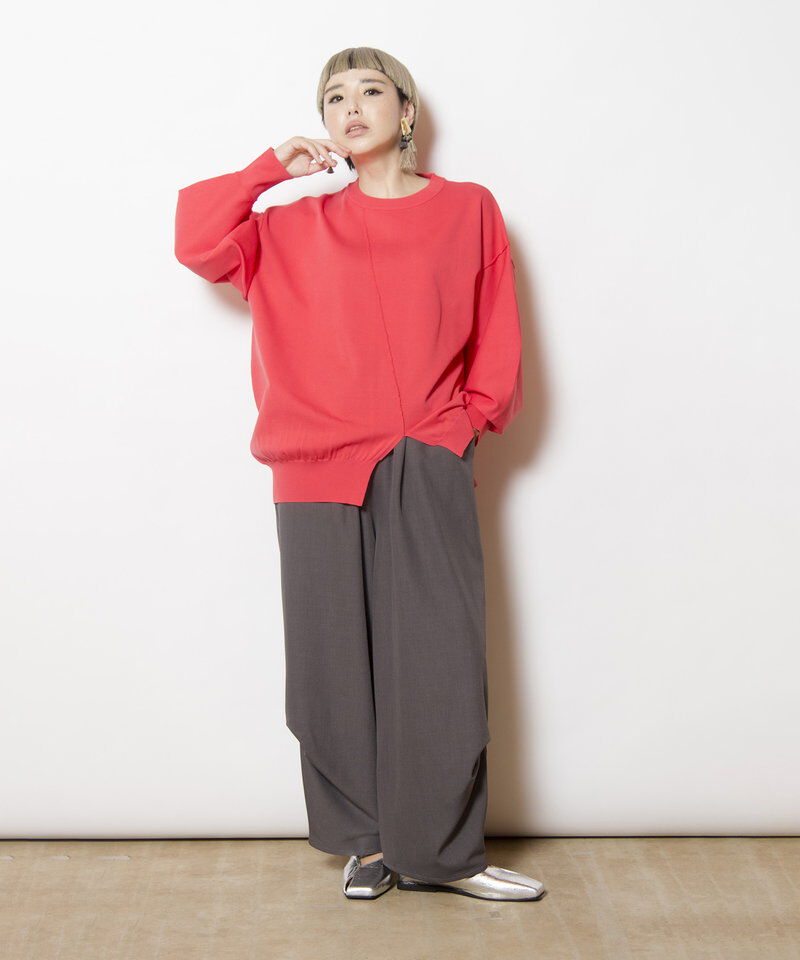  「ボリュームスリーブニットプルオーバー」|ニット・セーター|