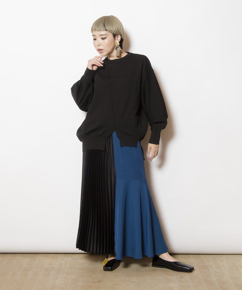  「ボリュームスリーブニットプルオーバー」|ニット・セーター|