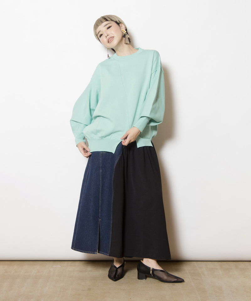  「ボリュームスリーブニットプルオーバー」|ニット・セーター|