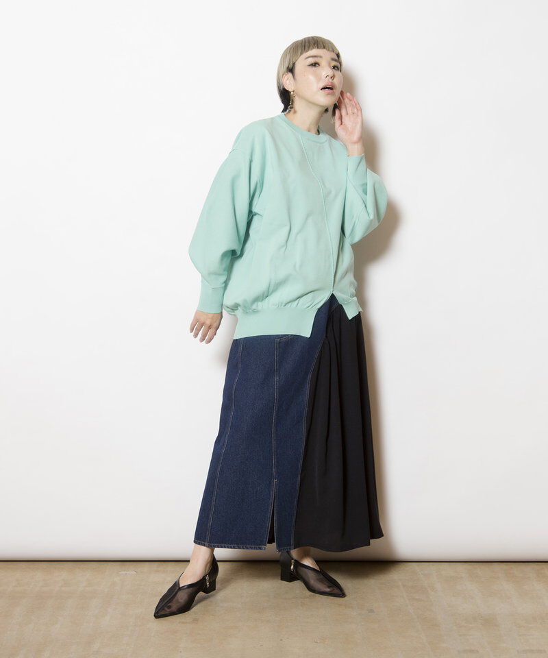  「ボリュームスリーブニットプルオーバー」|ニット・セーター|