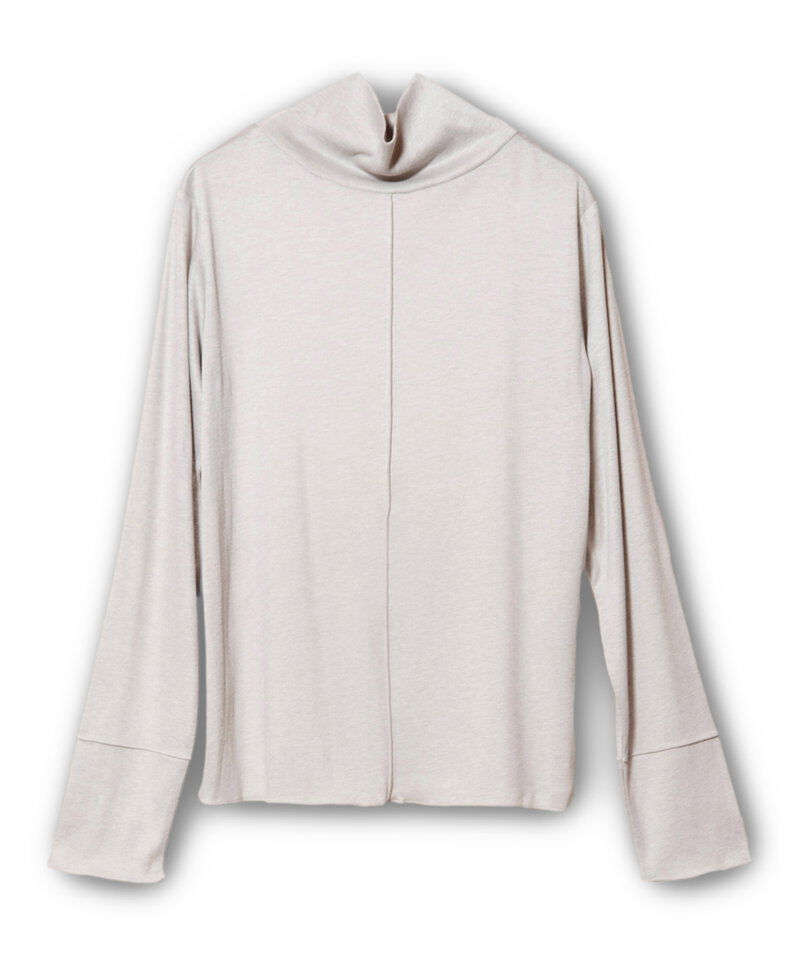  「メローガーゼハイネック長袖Tシャツ」|Tシャツ・カットソー|IVORY