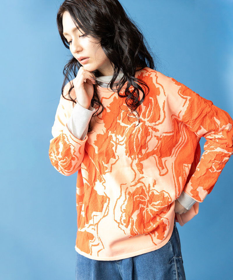  「メローガーゼハイネック長袖Tシャツ」|Tシャツ・カットソー|