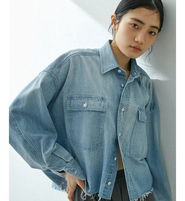  「デニムシャツ」|シャツ・ブラウス|サックスブルー