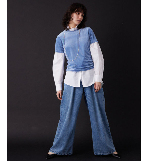 THE PAUSE「【THE PAUSE】ベロアコンパクトTシャツ」|Tシャツ・カットソー|