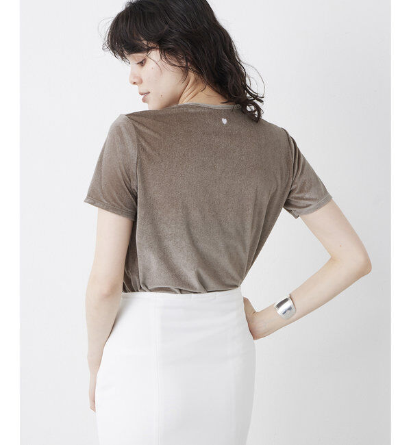 THE PAUSE「【THE PAUSE】ベロアコンパクトTシャツ」|Tシャツ・カットソー|