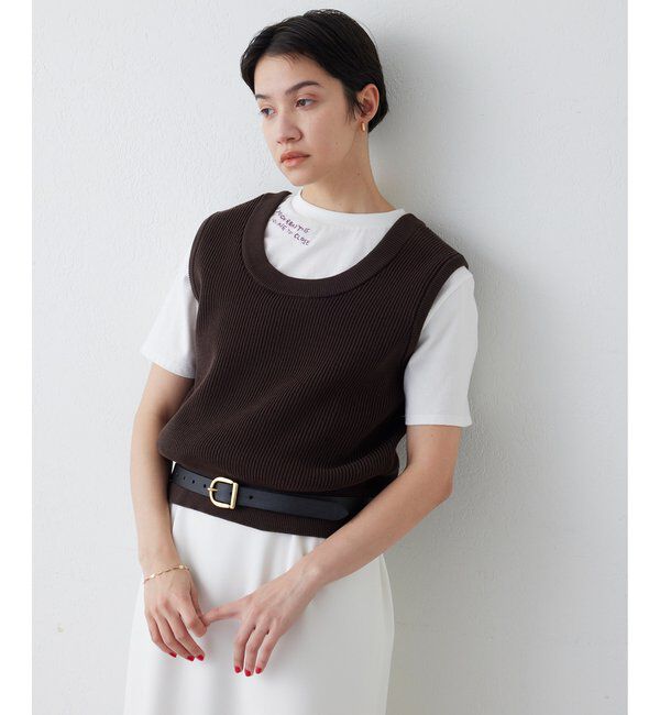 THE PAUSE「【THE PAUSE】両畦ノースリーブニット」|ニット・セーター|