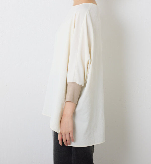  「ジャージ袖リブブラウス」|シャツ・ブラウス|