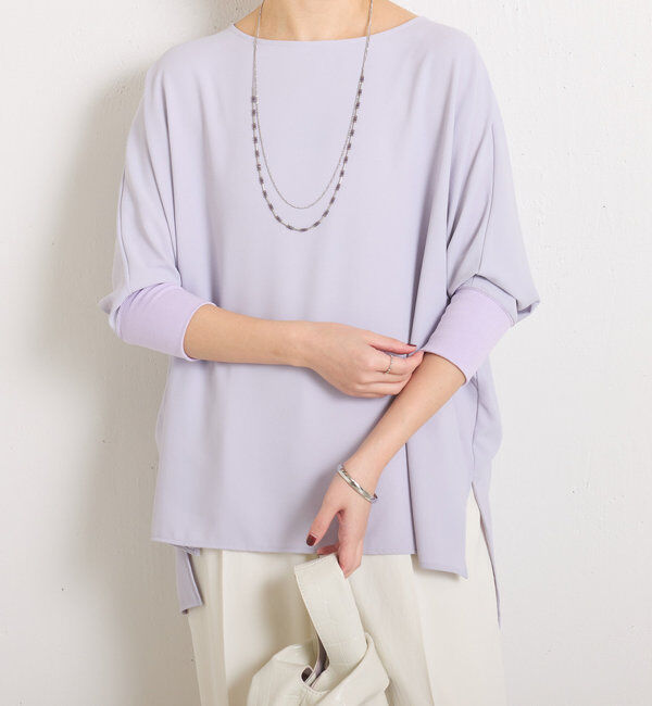  「ジャージ袖リブブラウス」|シャツ・ブラウス|