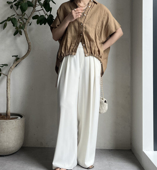  「【累計販売数3万枚突破/22色４サイズ展開！】タックワイドパンツ」|チノ|