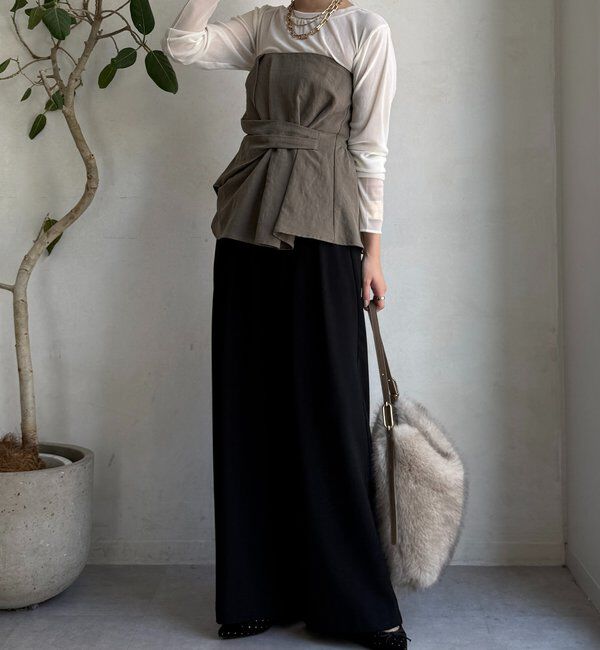  「【累計販売数3万枚突破/22色４サイズ展開！】タックワイドパンツ」|チノ|