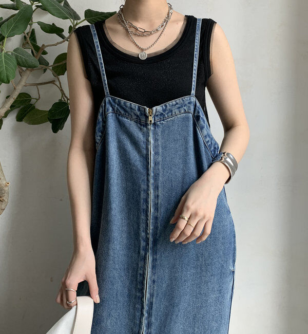  「ラメリブチュールタンク」|Tシャツ・カットソー|ブラック