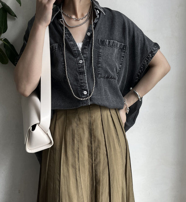  「リヨセルデニムバック切替シャツ」|シャツ・ブラウス|