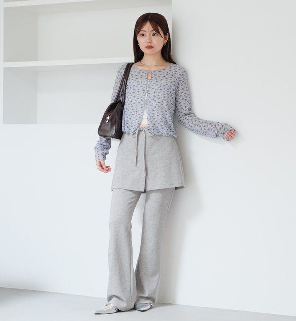  「【2WAY】シアーフラワーレースカーディガン」|カーディガン|