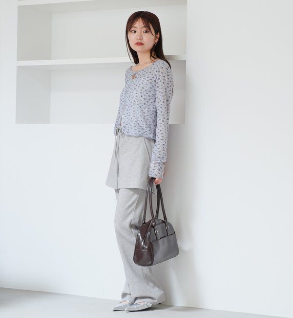  「【2WAY】シアーフラワーレースカーディガン」|カーディガン|