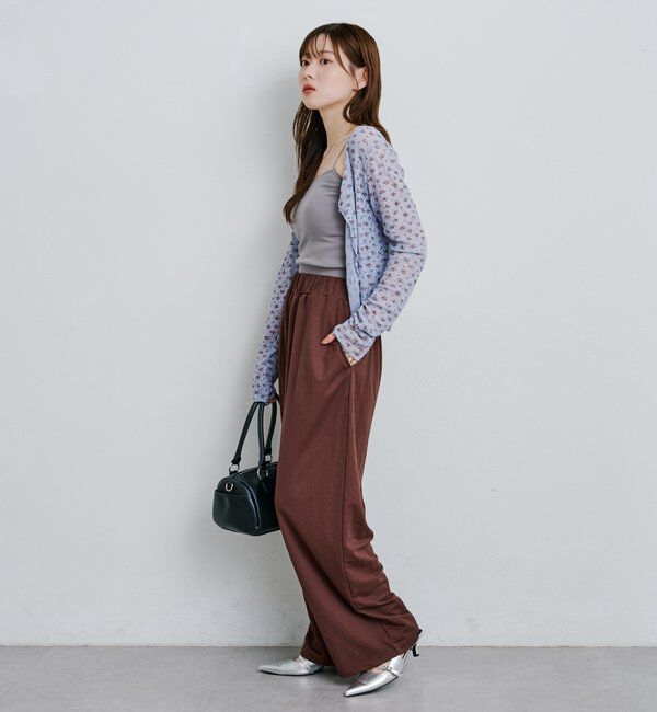  「【2WAY】シアーフラワーレースカーディガン」|カーディガン|