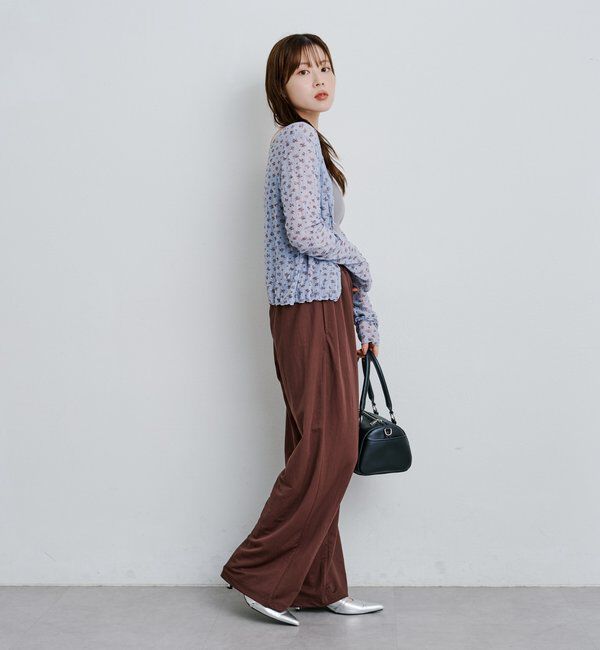  「【2WAY】シアーフラワーレースカーディガン」|カーディガン|