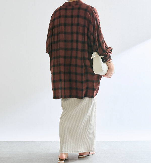  「ウォッシュドチェックワイドシャツ」|シャツ・ブラウス|