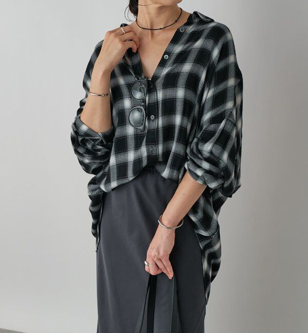  「ウォッシュドチェックワイドシャツ」|シャツ・ブラウス|