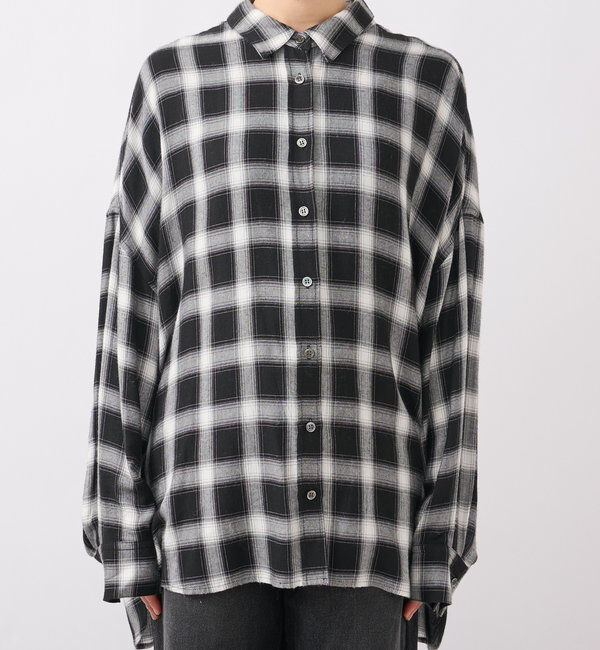  「ウォッシュドチェックワイドシャツ」|シャツ・ブラウス|