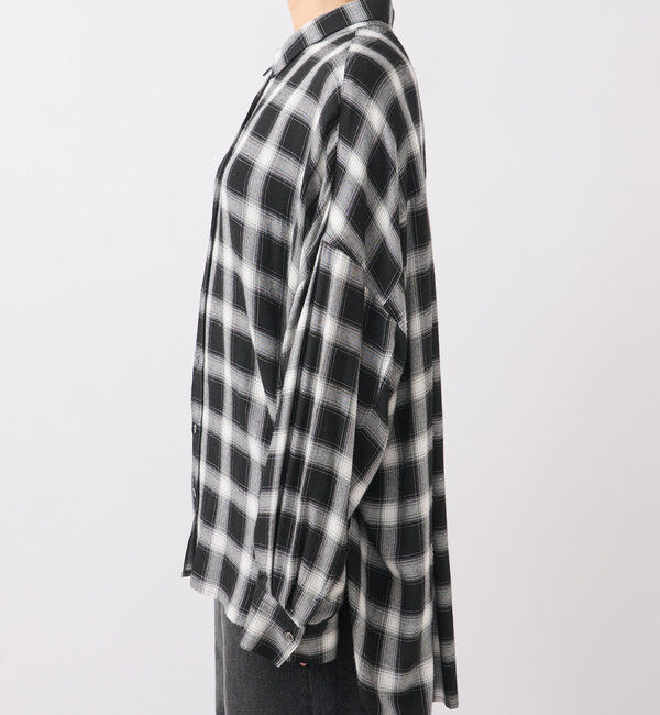  「ウォッシュドチェックワイドシャツ」|シャツ・ブラウス|