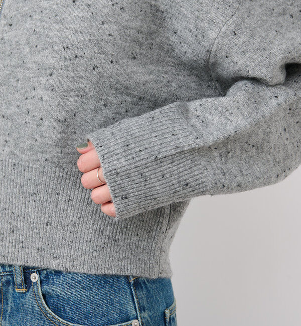  「【カーディガンとしても着れる】ショートZIPニット」|ニット・セーター|