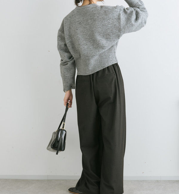  「【カーディガンとしても着れる】ショートZIPニット」|ニット・セーター|