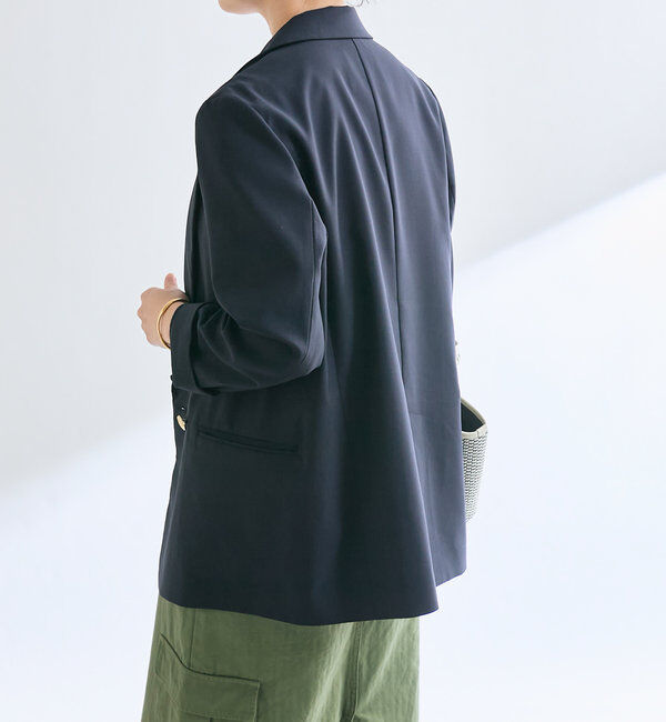  「【オンオフ着れる】ライトピークドラペルジャケット」|テーラードジャケット|