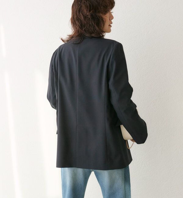  「【オンオフ着れる】ライトピークドラペルジャケット」|テーラードジャケット|