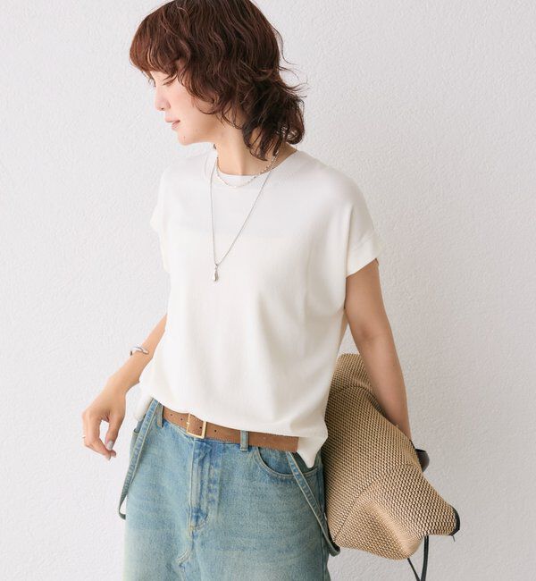  「【接触冷感】クールタッチショルダーニット」|ニット・セーター|