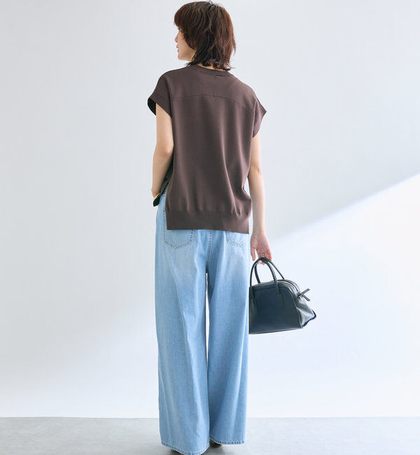  「【接触冷感】クールタッチショルダーニット」|ニット・セーター|