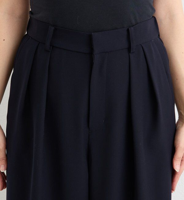  「【オケージョンや通勤に】ダブルサテンタックパンツ」|チノ|