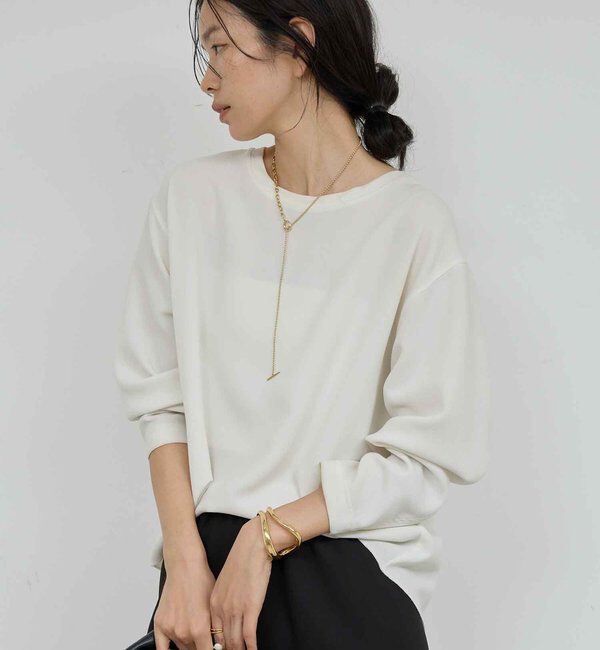  「【新色登場！】バックスリットブラウスT」|シャツ・ブラウス|