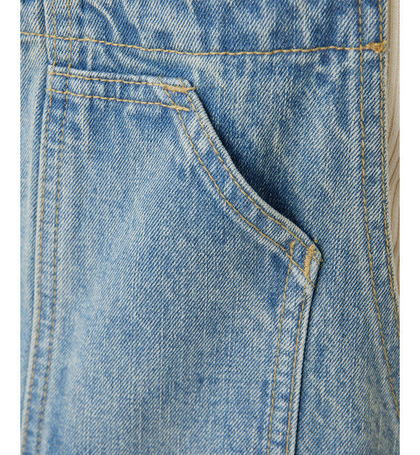  「【サイズ展開あり/長さ調整可能】デニムサロペット」|チノ|