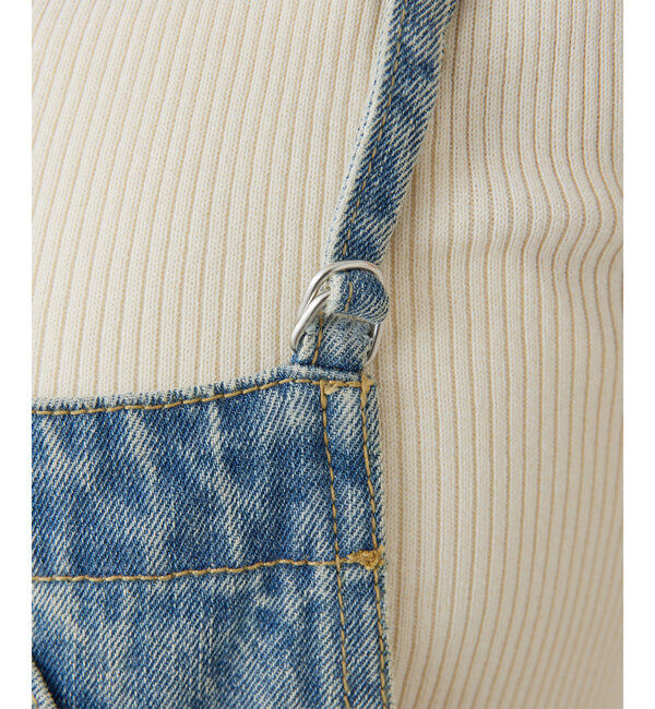  「【サイズ展開あり/長さ調整可能】デニムサロペット」|チノ|