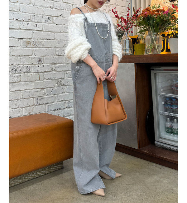  「【サイズ展開あり/長さ調整可能】デニムサロペット」|チノ|