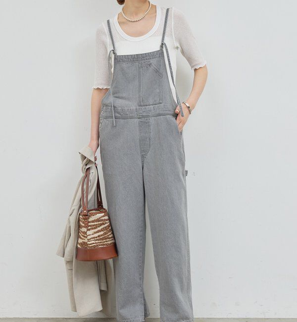  「【サイズ展開あり/長さ調整可能】デニムサロペット」|チノ|