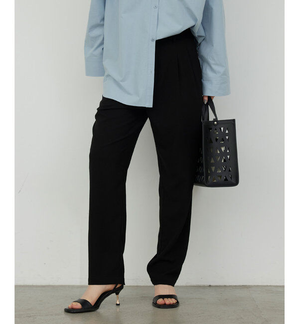  「【-3kg見えパンツ】【リニューアル！】ジャージーテーパードパンツ」|チノ|