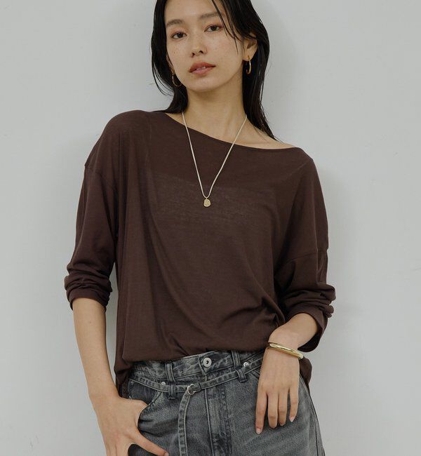  「【La nature linge】オーバーシアーロンT」|Tシャツ・カットソー|