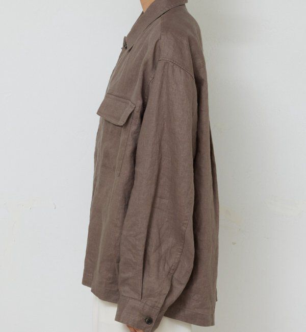  「リネンミリタリーシャツブルゾン」|ベスト・ジレ|