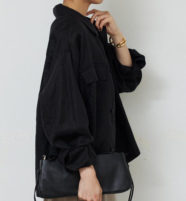  「リネンミリタリーシャツブルゾン」|ベスト・ジレ|