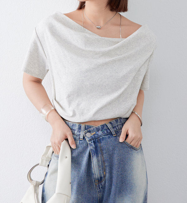  「【全骨格対応◎/6色展開】オフショルTシャツ」|Tシャツ・カットソー|